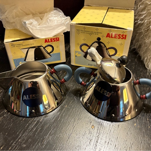 Alessi Other - Vintage - Alessi Michael Graves Creamer & Sugarbowl (circa 1980s)